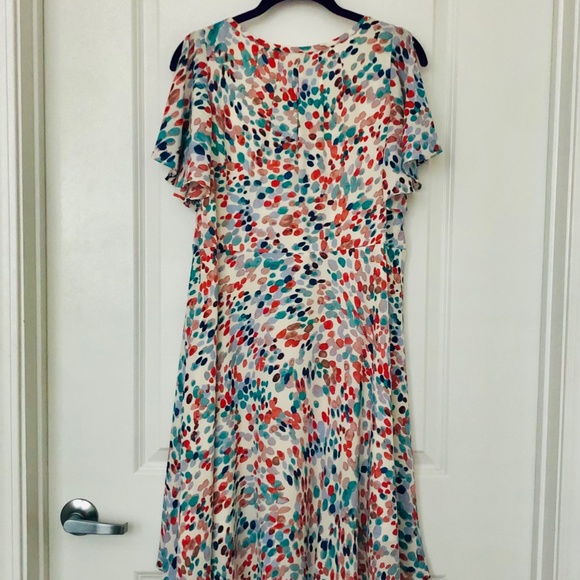 Maeve at Anthropologie Watercolor Dot Cold Shoulder Dress - Picture 8 of 8
